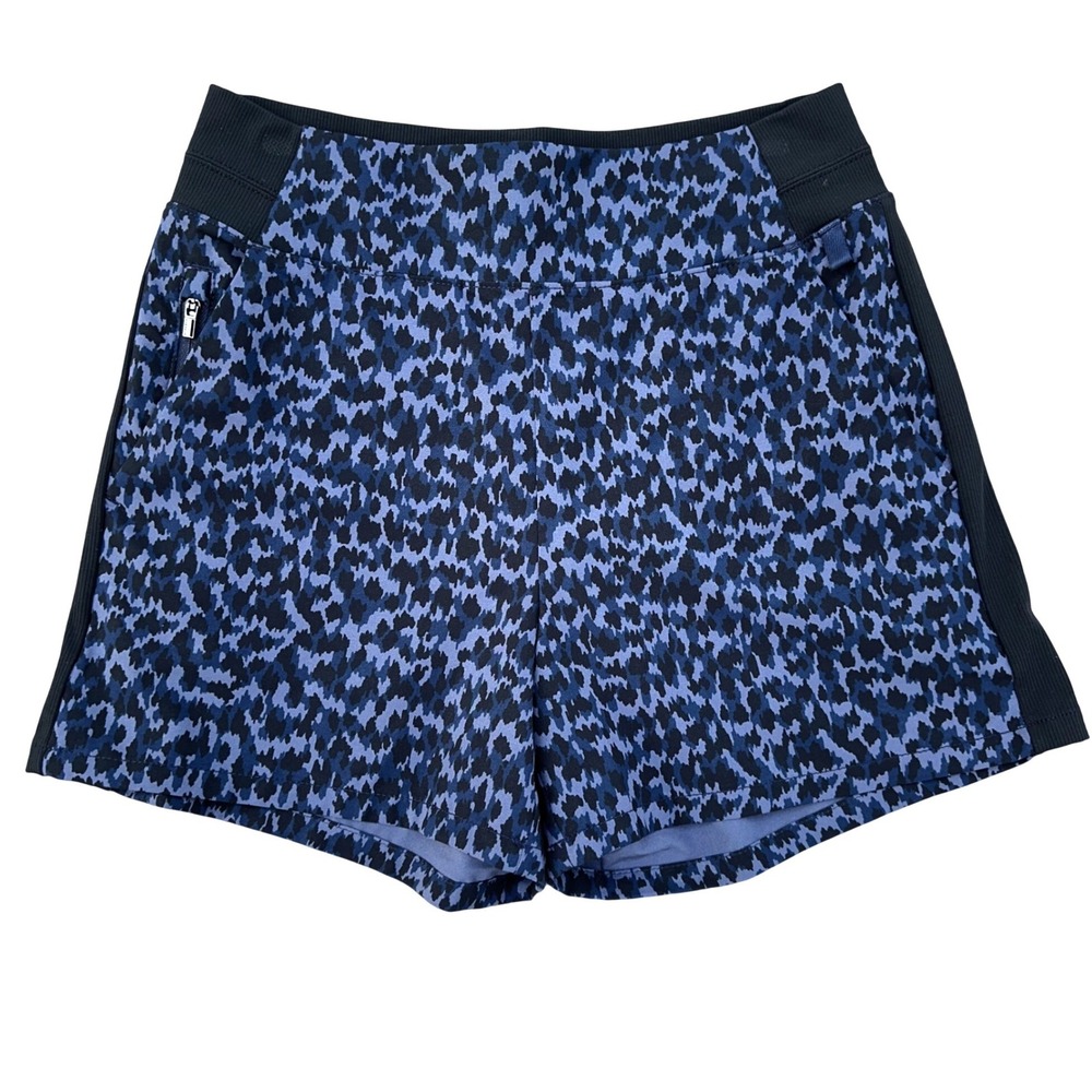 Athleta Brooklyn Printed Short Blue Black Leopard Abstract Activewear Womens 0